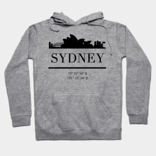 SYDNEY AUSTRALIA BLACK SILHOUETTE SKYLINE ART Hoodie